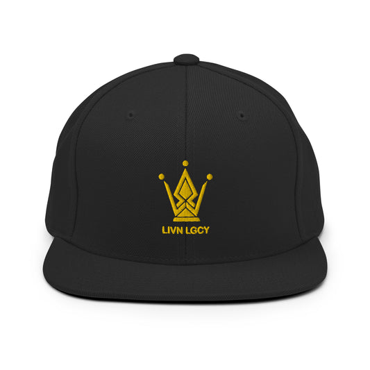 Golden Jet Black Emblem Snapback Hat