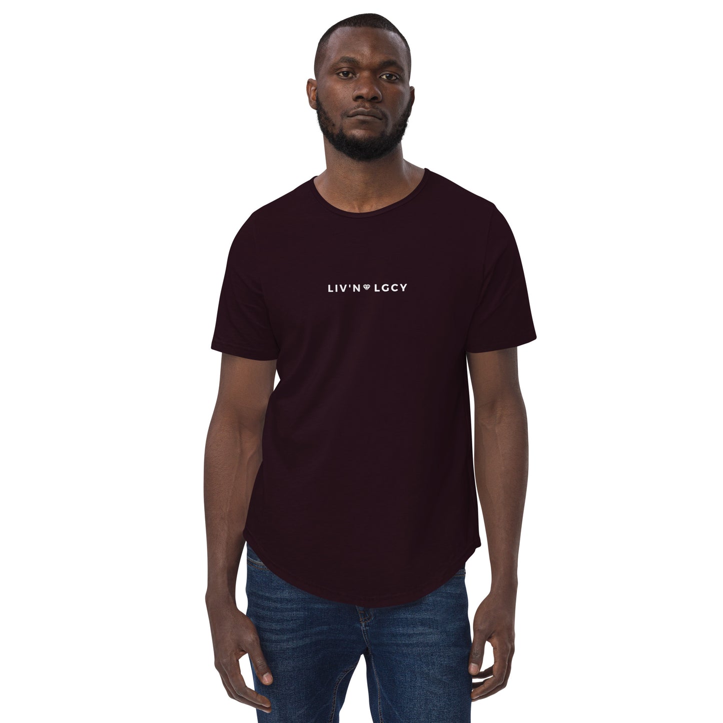 Oxblood Black Liv'n Legacy Curved Hem Tee