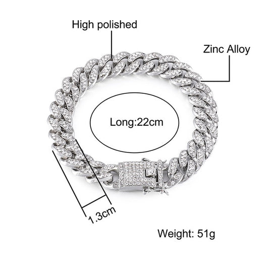 Iced Out Cuban Miami Link Bracelets