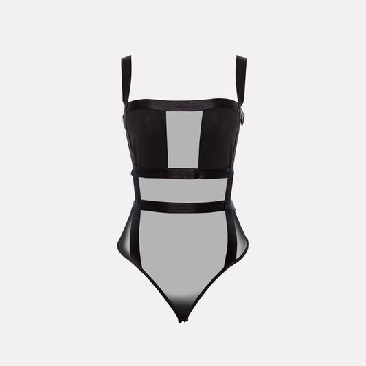 Casual Mesh Strap Bodysuit