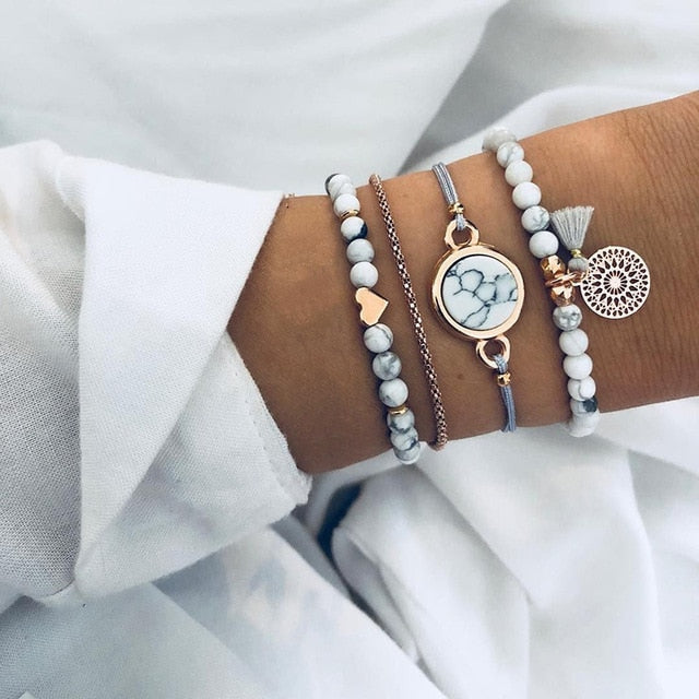 Stone & Bead Variety Bracelets