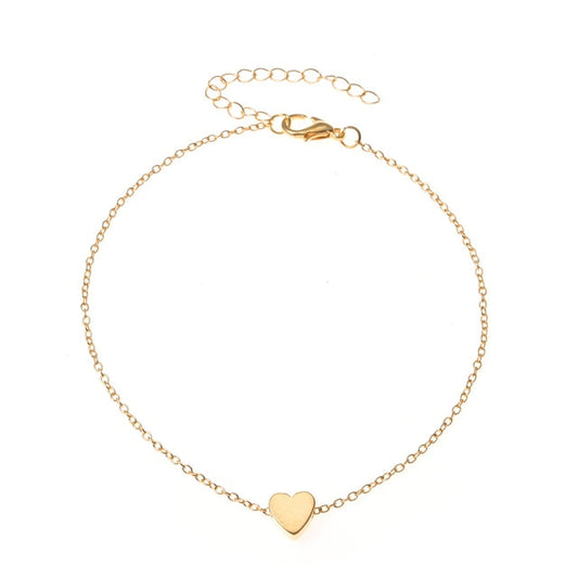 Simple Heart Anklet Bracelet