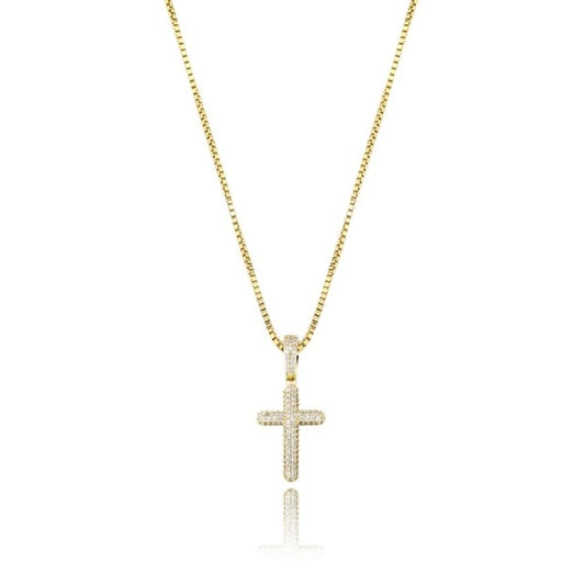 Iced Cross With Chain