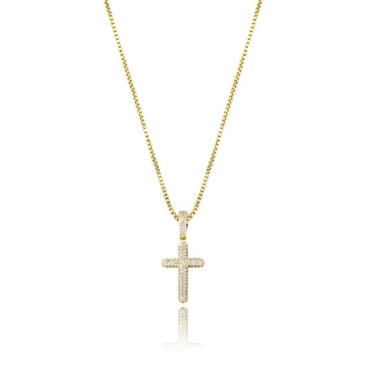 Iced Cross With Chain