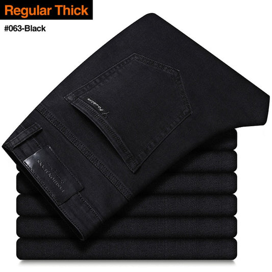 New Men's Classic Style Advanced Stretch Regular Fit Denim Grey Blue Jeans