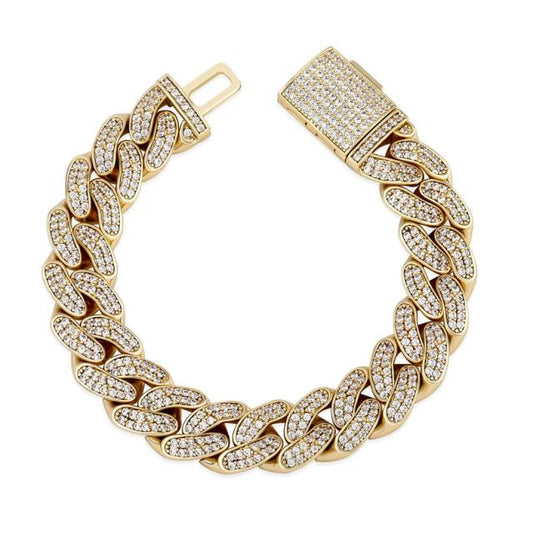 Iced 14k Clasp & Bracelet