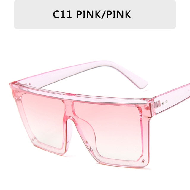 Vintage Square Flat Top Sunglasses