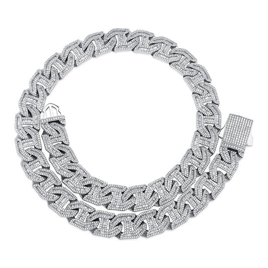 Baguette Curb Chain Necklace