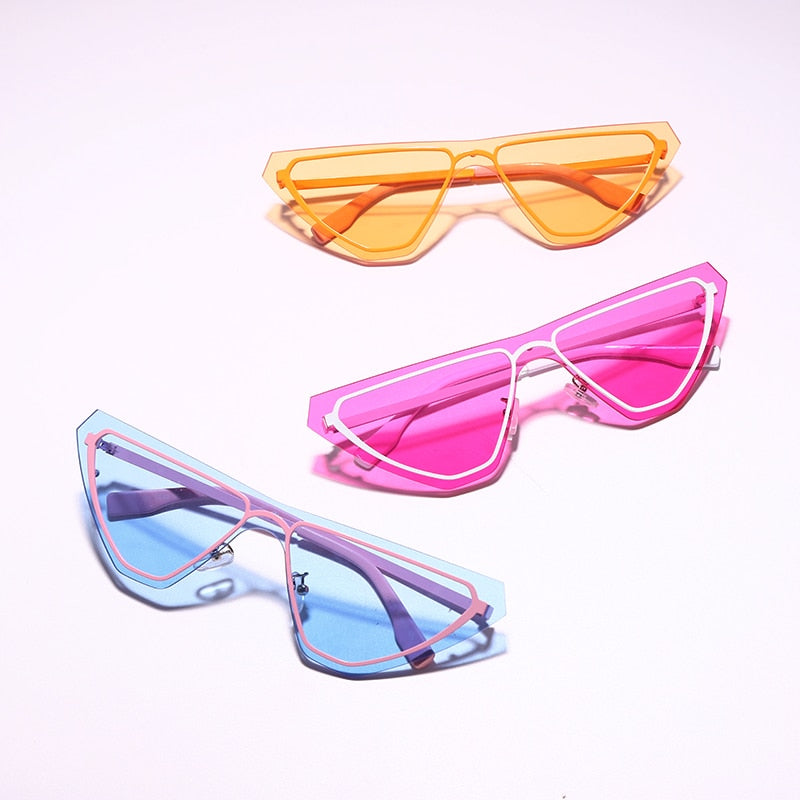 Triangle Rimless Sunglasses