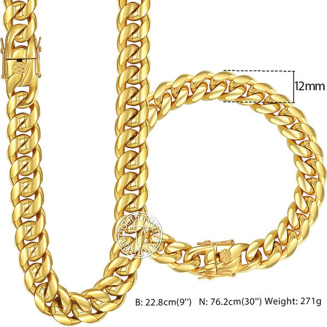 Miami Cuban Link Jewelry Set