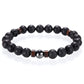 Natural Stone bracelet beads, lava for men Liv'n Legacy 4 