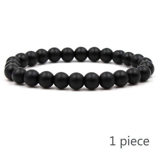 Natural Stone bracelet beads, lava for men Liv'n Legacy 5