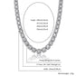 Iced Clustered Tennis Chain Necklace With Spring Clasp