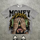 The new men's T-shirt for the summer of 2025 features a casual fashionable soft and breathable 3D letter pattern print
