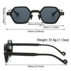 Vintage Polygon Square Sunglasses