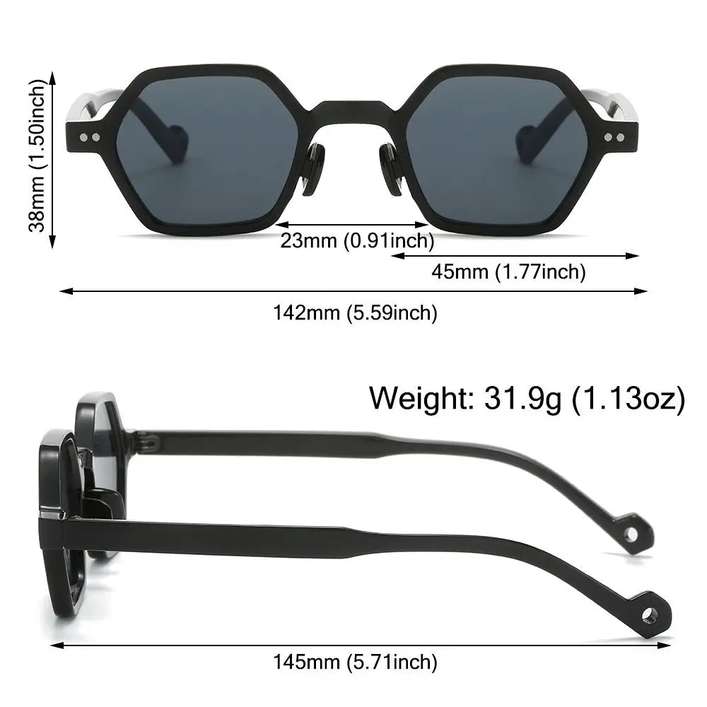 Vintage Polygon Square Sunglasses