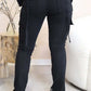 Flared Cargo Pants Drawstring Pants