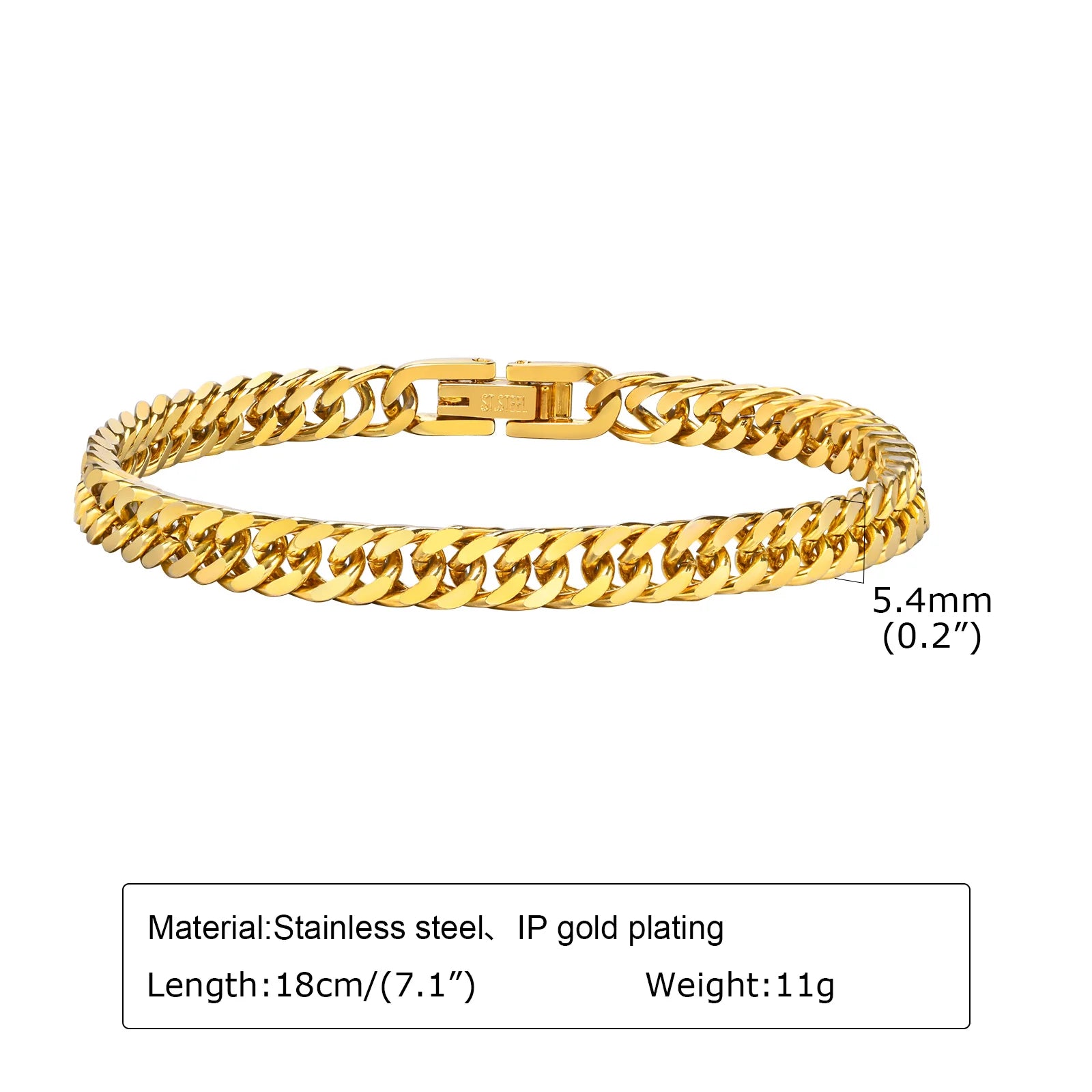 New Cuban Link Bracelet With Clasp