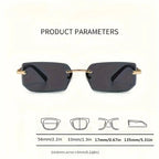 Rimless Rectangle Sunglasses