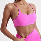 String Cross Bear Back Two Piece Yoga Set