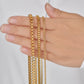 Gold Square Box Chain Necklace