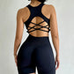 Criss Cross String Two Piece Gym Set