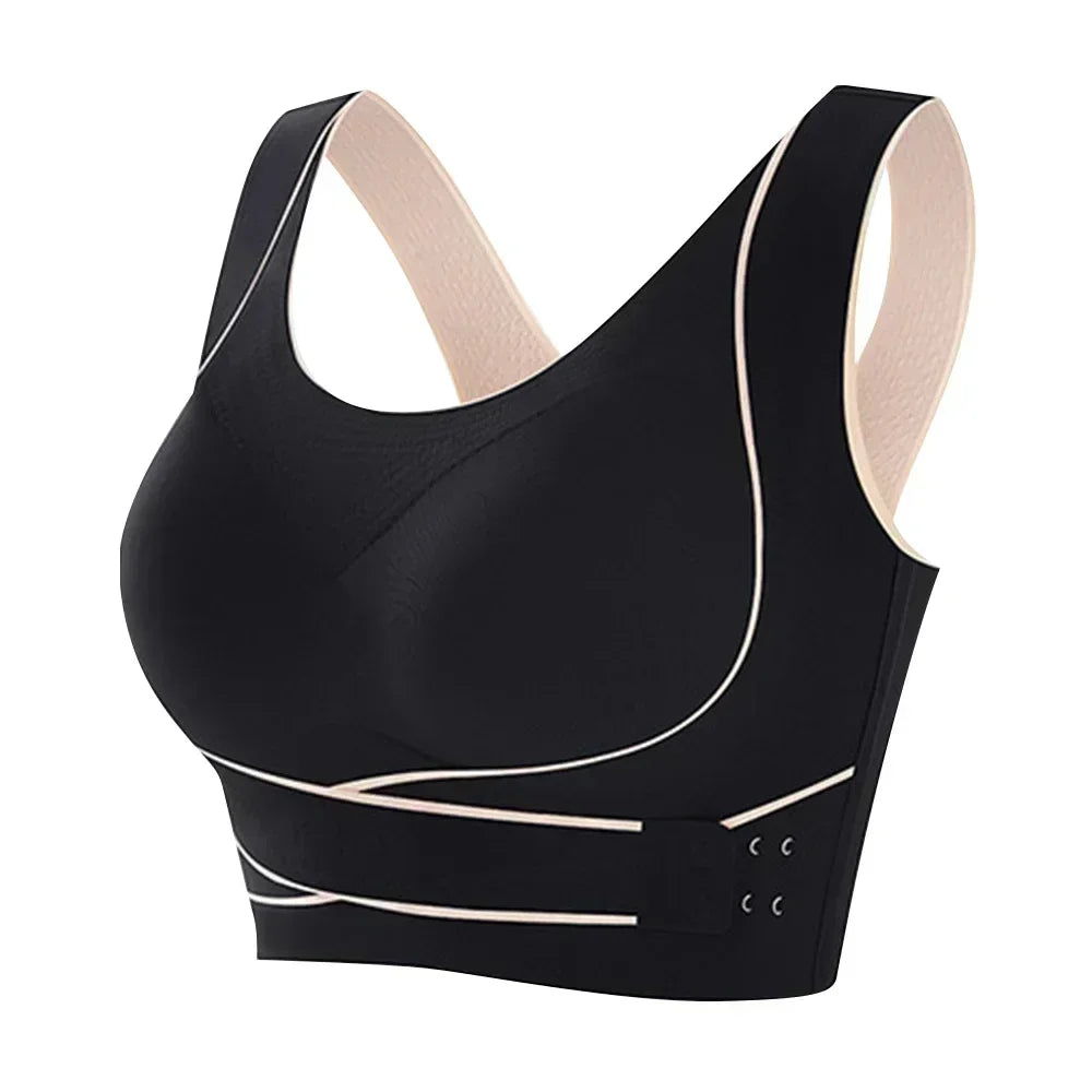 Sports Bra With Front Adjustable Buckle Wireless & Padded