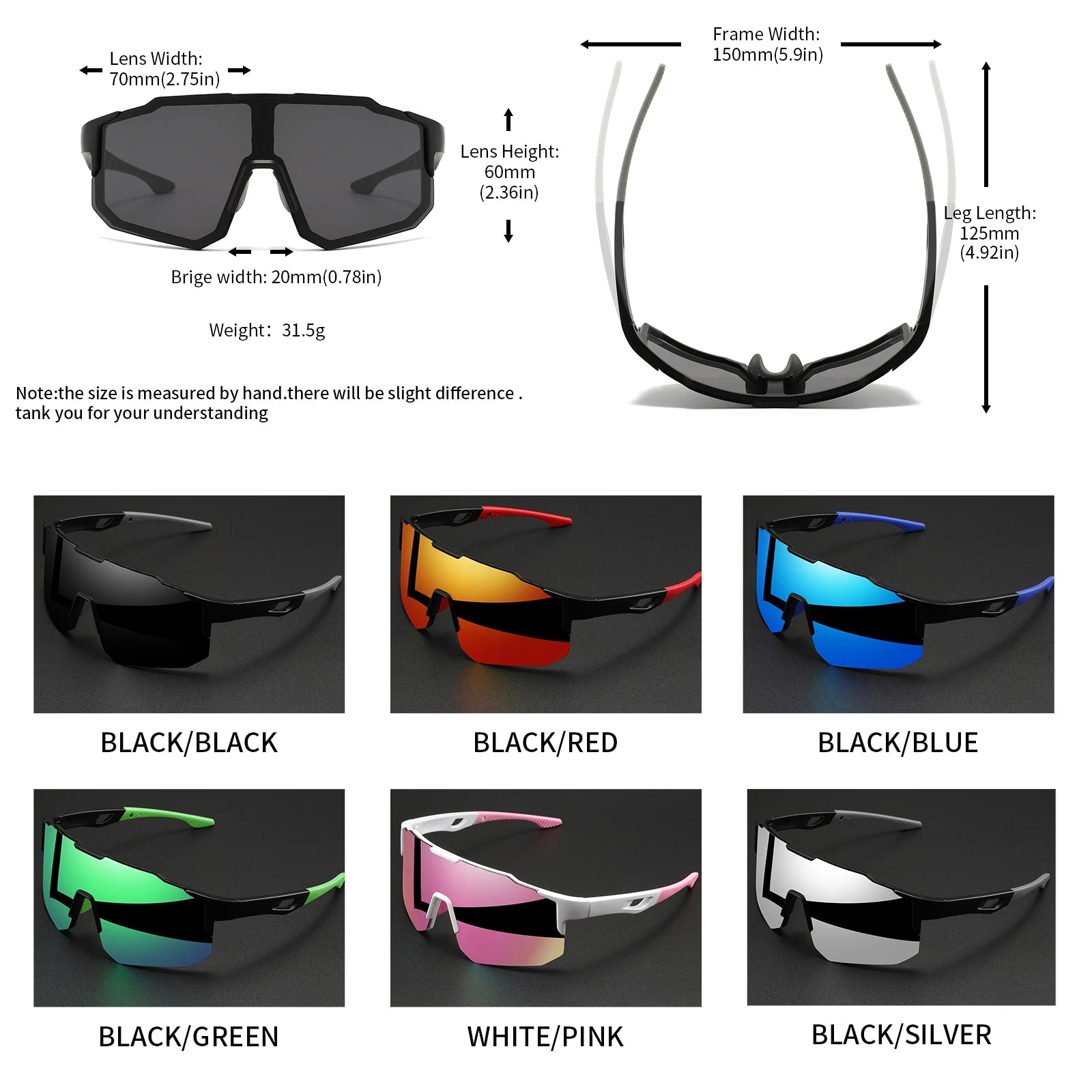Sports Sunglasses - Wraparound Design