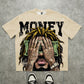 The new men's T-shirt for the summer of 2025 features a casual fashionable soft and breathable 3D letter pattern print