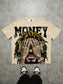 The new men's T-shirt for the summer of 2025 features a casual fashionable soft and breathable 3D letter pattern print