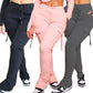 Flared Cargo Pants Drawstring Pants