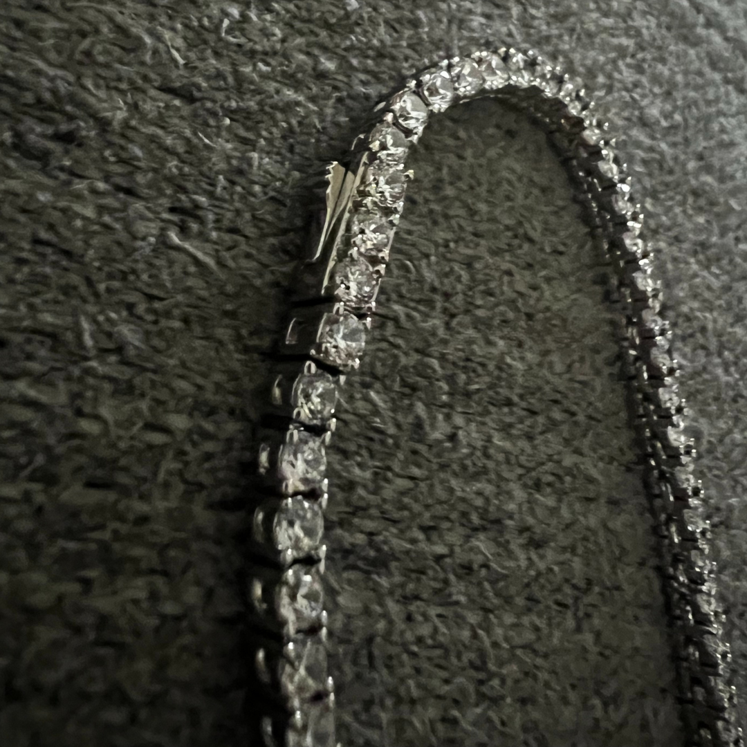 14K White Gold Tennis Chain