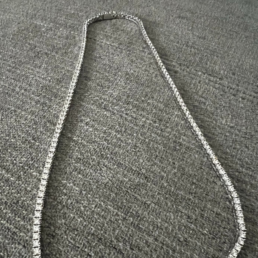 14K White Gold Tennis Chain