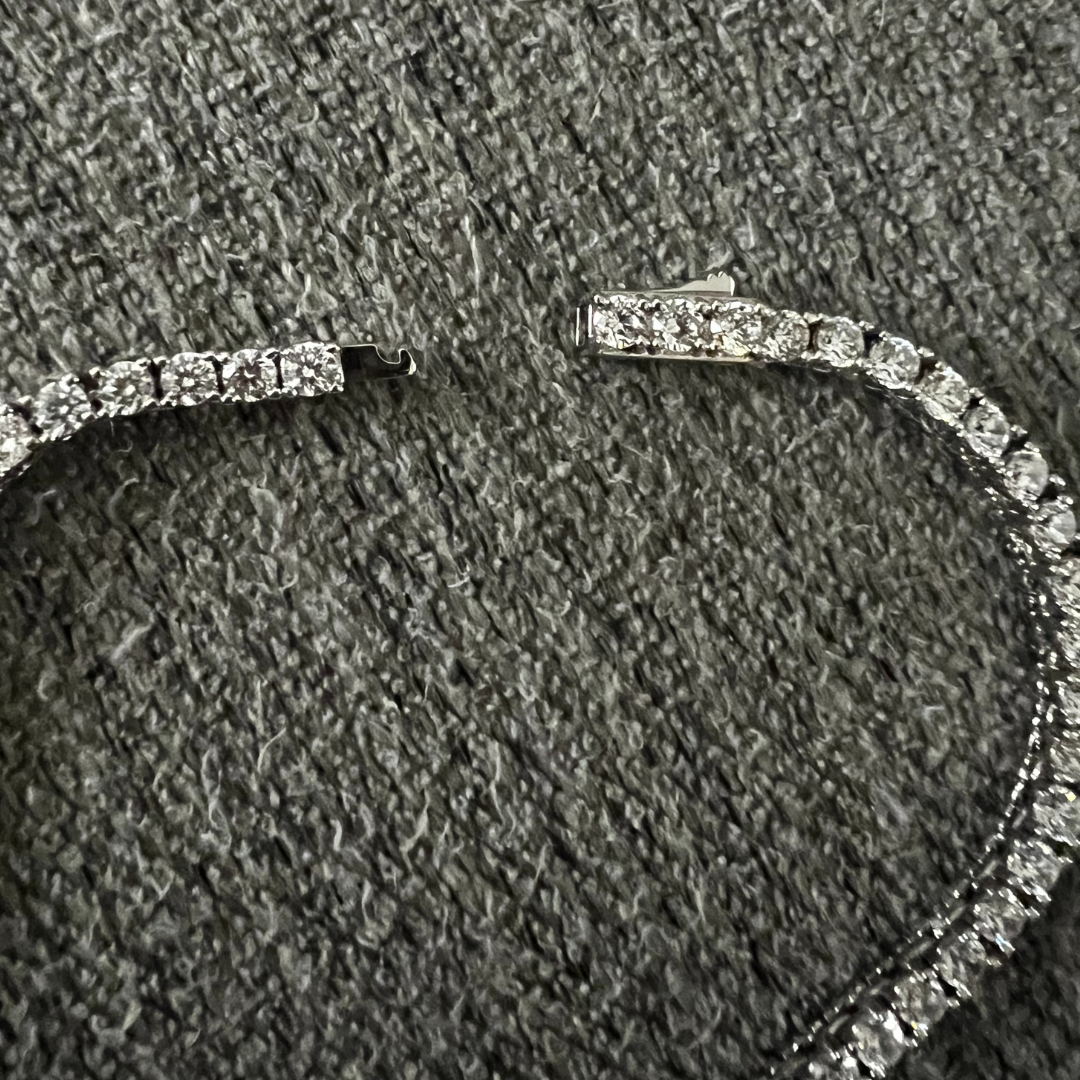 14K White Gold Tennis Chain