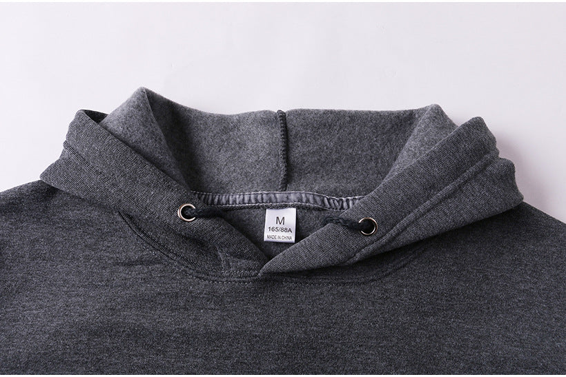 Solid Color Casual Hoodie Set
