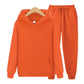 Solid Color Casual Hoodie Set