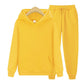 Solid Color Casual Hoodie Set