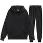Solid Color Casual Hoodie Set