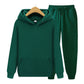 Solid Color Casual Hoodie Set