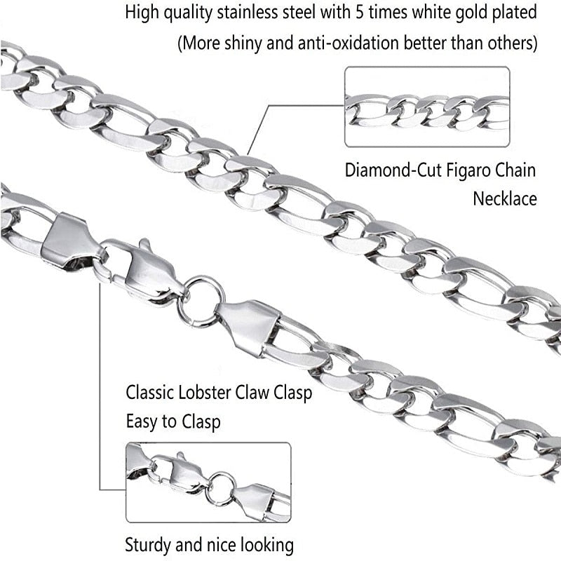 Stainless Steel Figaro Chain