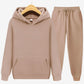 Solid Color Casual Hoodie Set