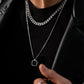 Layered Necklaces With Geometric Natural Stone Square Pendant
