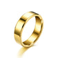 8MM Classic Men Rings Stainless Steel