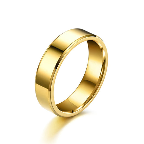 8MM Classic Men Rings Stainless Steel