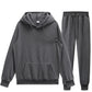 Solid Color Casual Hoodie Set