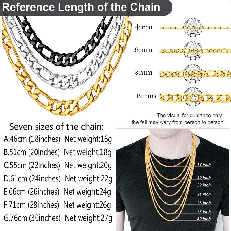 Stainless Steel Figaro Chain