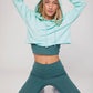 French Terry Crop Hoody - Smooth Mint