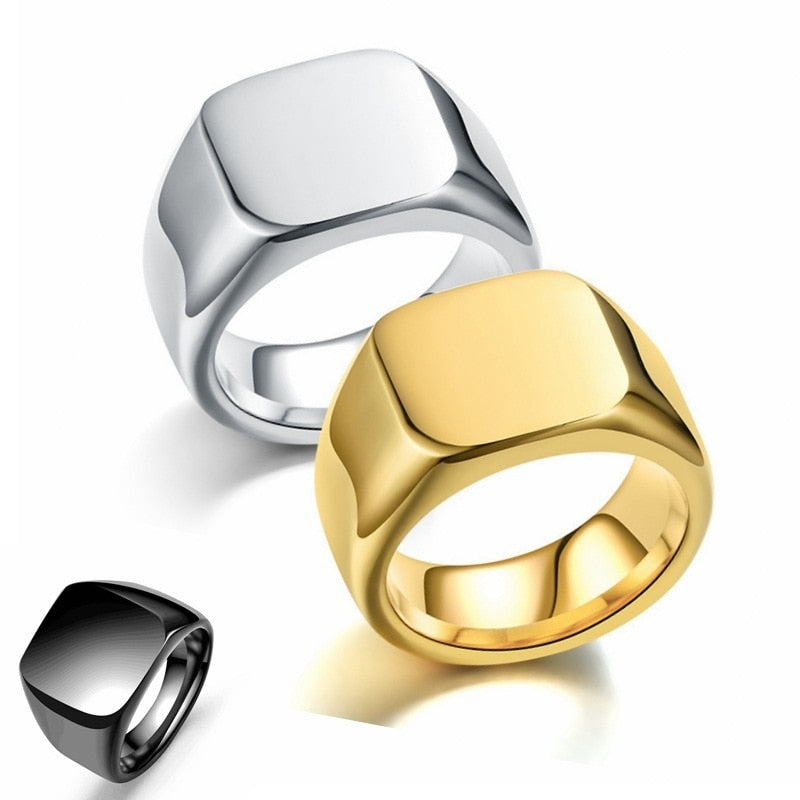 Simple Wide Panel Ring