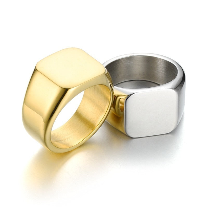 Simple Wide Panel Ring