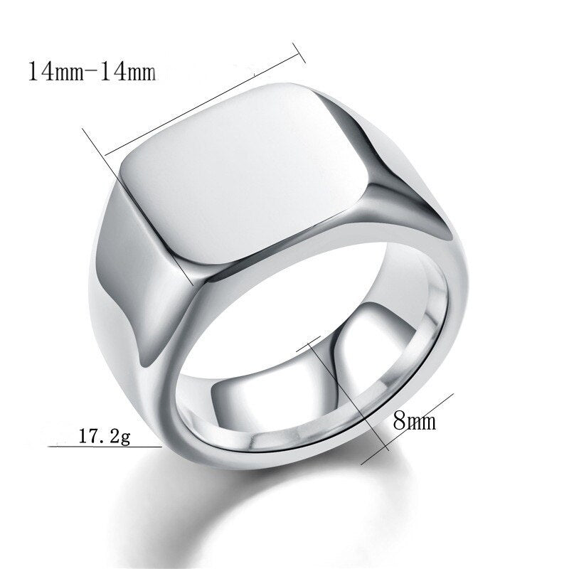 Simple Wide Panel Ring